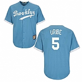 Los Angeles Dodgers #5 Juan Uribe Light Blue Cooperstown Stitched Jersey JiaSu,baseball caps,new era cap wholesale,wholesale hats